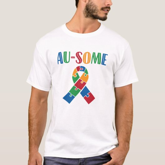 Au-some Autismus Awareness T-Shirt (Vorderseite)