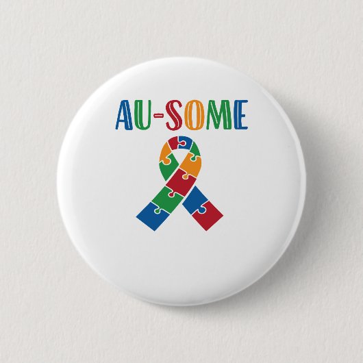 Au-some Autismus Bewusstsein Button (Vorderseite)