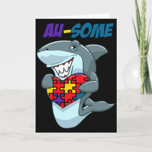 Au Some Shark Tolles Autistisches Puzzle Autism Be Karte