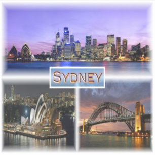 AU Sydney by Night - Opera House - Bour Bridge Aufkleber