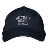Au Train Beach Michigan Embroidered Baseball Hat Bestickte Baseballkappe (Vorderseite)