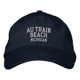 Au Train Beach Michigan Embroidered Baseball Hat Bestickte Baseballkappe