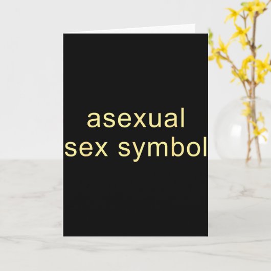 Aual Symbol Funny Pride Lgbtq Ace Karte (Gelbe Blume)