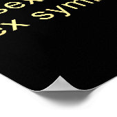 Aual Symbol Funny Pride Lgbtq Ace  Poster (Ecke)