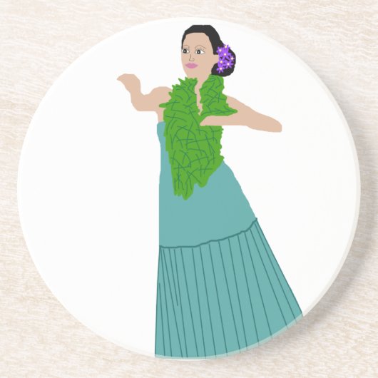 Auana (modern) Hula Dancer Untersetzer (Vorne)