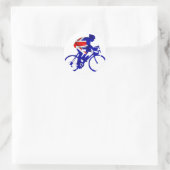 Auatralian Biker Runder Aufkleber (Tasche)