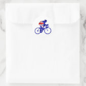 Auatralian Biker Runder Aufkleber (Tasche)