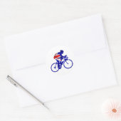 Auatralian Biker Runder Aufkleber (Umschlag)
