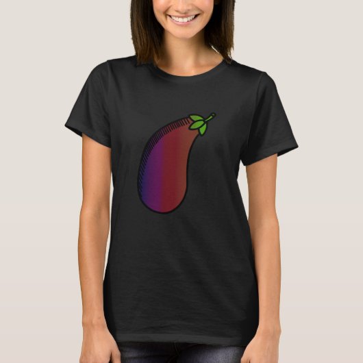 Aubergine Eggplant T-Shirt (Vorderseite)