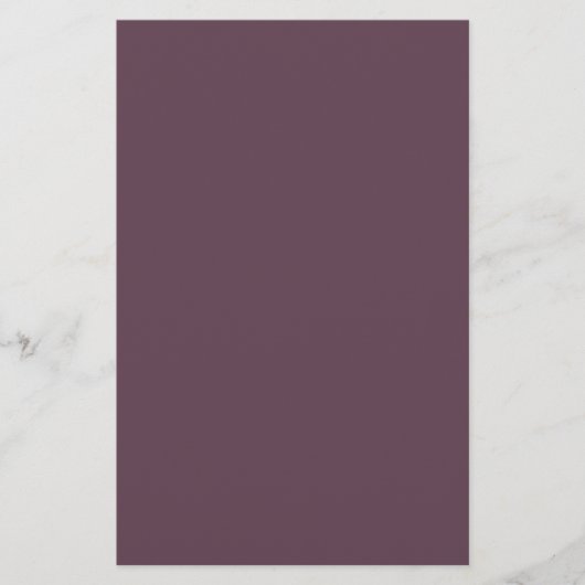 Aubergine einfarbig briefpapier (Vorderseite)