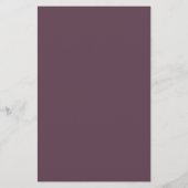 Aubergine einfarbig briefpapier (Rückseite)