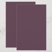 Aubergine einfarbig briefpapier (Vorne/Hinten)