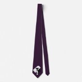 Aubergine | Elegantes Monogramm+Name | einseitiger Krawatte (Vorderseite)