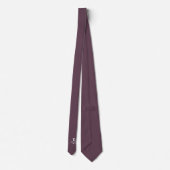 Aubergine Elegantes Monogramm + Name Krawatte (Rückseite)