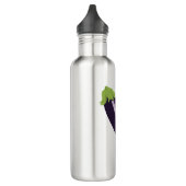 Aubergine Emoji Edelstahlflasche (Links)