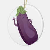 Aubergine Keramikornament (Links)
