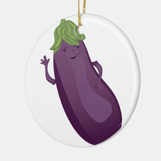 Aubergine Keramikornament (Links)
