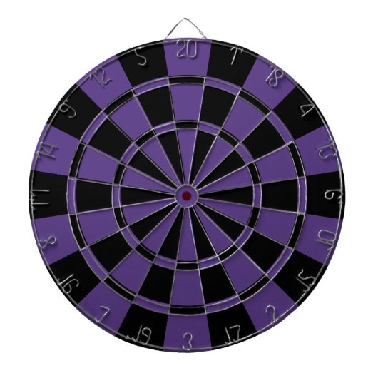Aubergine lila und schwarz dartscheibe (vorne)