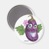 Aubergine Magnet (Vorderseite/Rückseite)