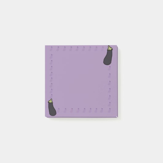 Aubergine-Post-it-Notizen Post-it Klebezettel (Vorderseite)