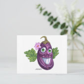 Aubergine Postkarte (Stehend Vorderseite)