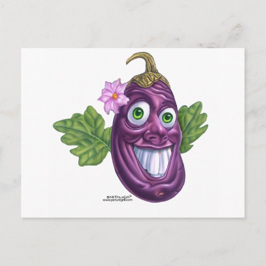 Aubergine Postkarte (Vorderseite)