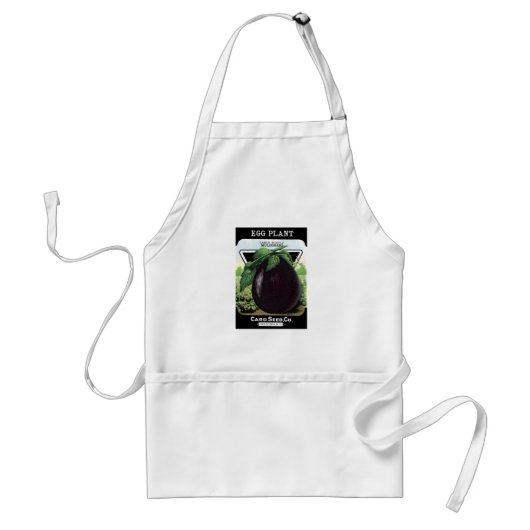 Aubergine-Samenpackungsetikett Schürze (Vorne)