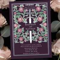 Aubergine Silber-Schwert Mittelalterliche Fantasy-