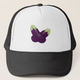 Aubergine Truckerkappe