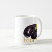 Auberginen-Aubergine Kaffeetasse (VorderseiteRechts)