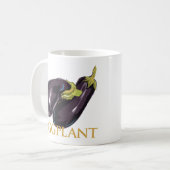 Auberginen-Aubergine Kaffeetasse (Vorderseite Links)