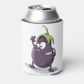 Auberginen-Cartoon Dosenkühler (Kanne Rückseite)