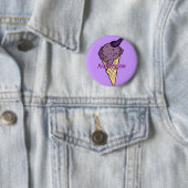 Auberginen-Eiscreme-Knopf Button (Beispiel)
