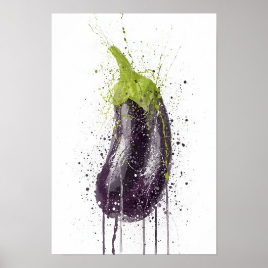 Auberginen-Gemüse Poster (Vorne)