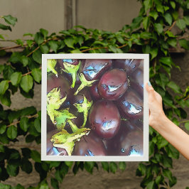 Auberginen Kontur Kunst, Dichtung und Musik Leinwanddruck