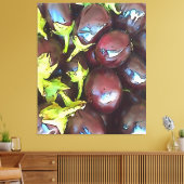 Auberginen Kontur Kunst, Dichtung und Musik Leinwanddruck (Insitu (Wohnzimmer))