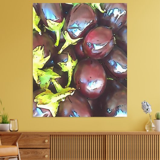 Auberginen Kontur Kunst, Dichtung und Musik Leinwanddruck (Insitu (Wohnzimmer))