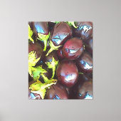 Auberginen Kontur Kunst, Dichtung und Musik Leinwanddruck (Vorderseite)