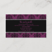 Auberginen-lila Jeweled Visitenkarte (Rückseite)