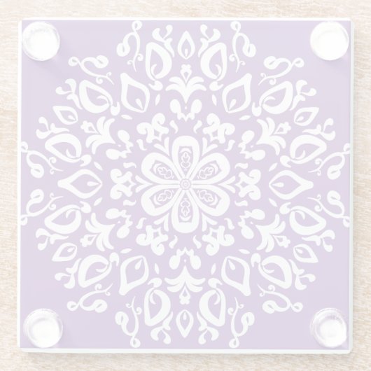 Auberginen-Mandala Glasuntersetzer (Rückseite)