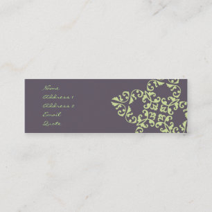 Auberginen-Muster Mini Visitenkarte