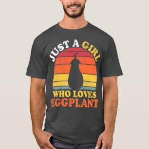 Auberginenfrucht Vintage Nur Ein Mädchen Das Auber T-Shirt
