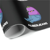 Auberjeans Funny Eggplant Pun Dark BG Geschenkpapier (Rolleneckpunkt)