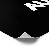 Auberjeans Funny Eggplant Pun Dark BG Poster (Ecke)