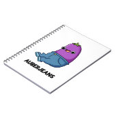 Auberjeans Funny Eggplant Pun Notizblock (Linke Seite)