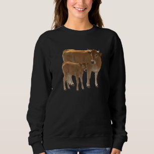 Aubrac oder Jersey Brown Cow Niedlich Calcium Rind Sweatshirt