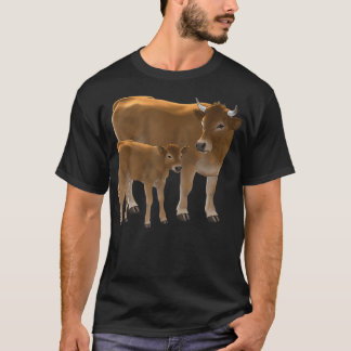 Aubrac oder Jersey Brown Cow Niedlich Calcium Rind T-Shirt