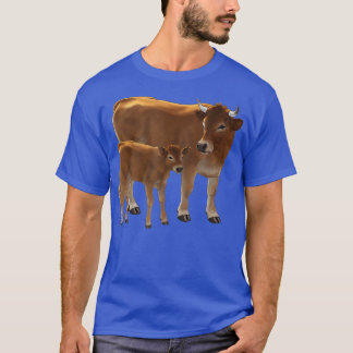 Aubrac oder Jersey Brown Cow Niedlich Calf Cattle T-Shirt