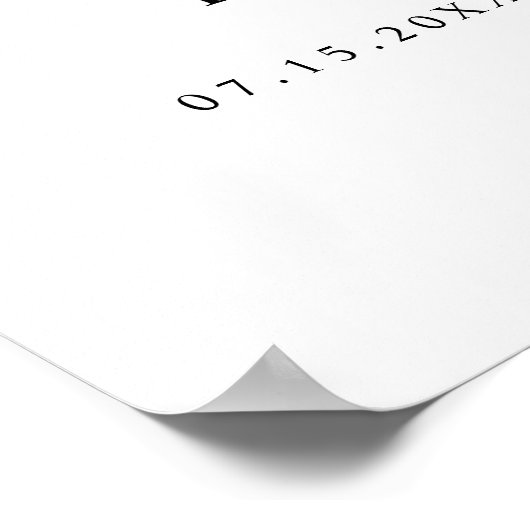 AUBREE Boho Leopard Print Baby Dusche Willkommen Poster (Ecke)