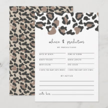 AUBREE Leopard Baby Advice and Predictions Card